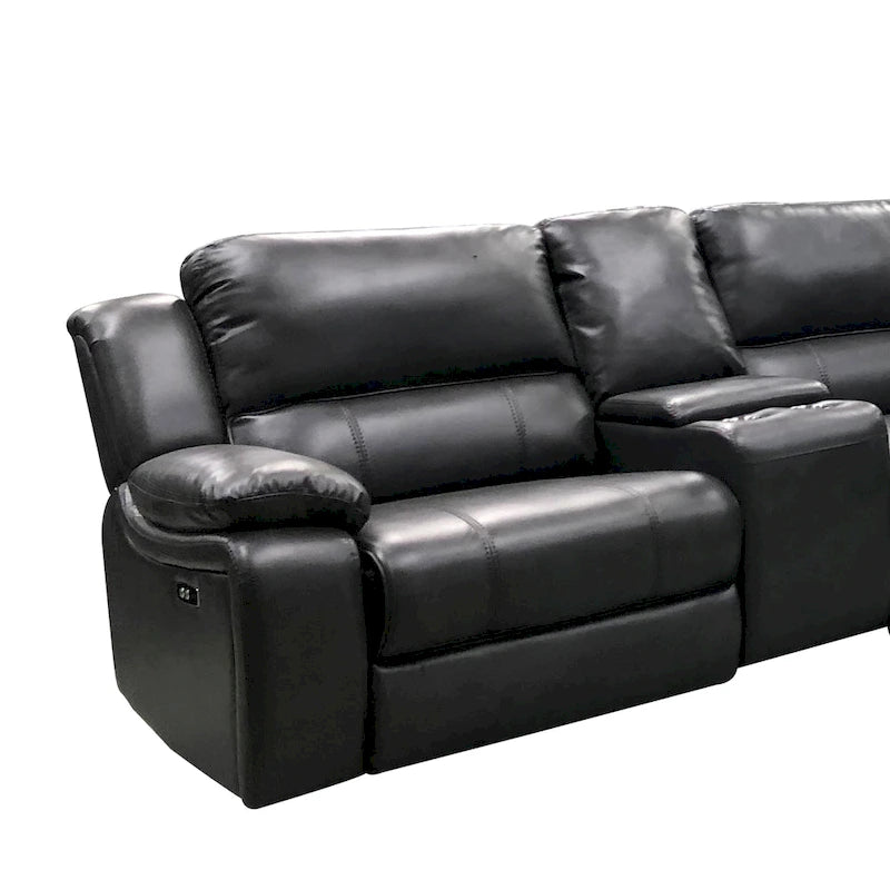 Brady 7-teiliges Sektionalsofa mit elektrischer Relaxfunktion in Grau