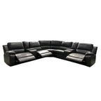 Brady 7-teiliges Sektionalsofa mit elektrischer Relaxfunktion in Grau