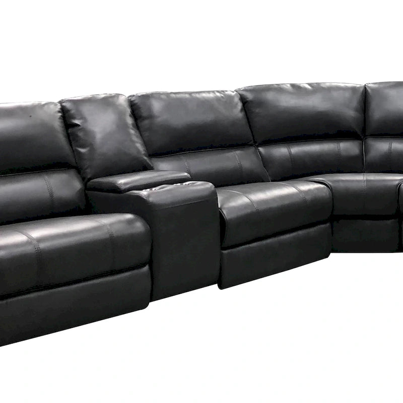 Brady 7-teiliges Sektionalsofa mit elektrischer Relaxfunktion in Grau