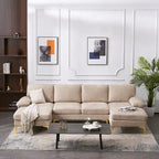 U-förmiges modulares Sofa für 4 Personen für den Innenbereich