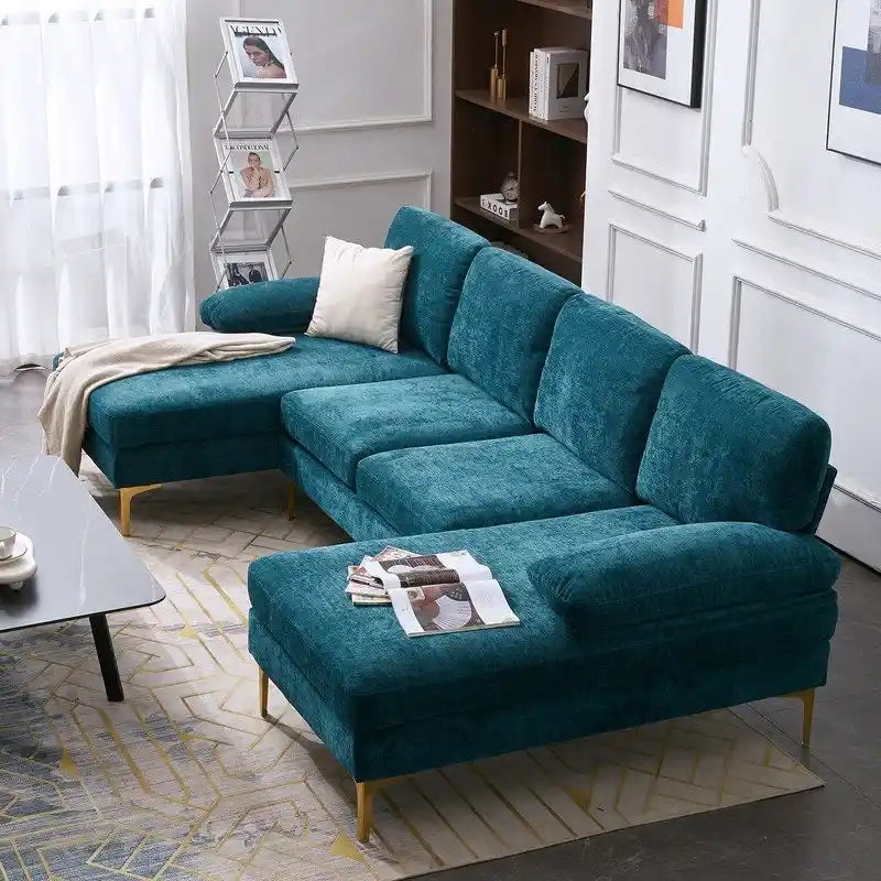 U-förmiges modulares Sofa für 4 Personen für den Innenbereich