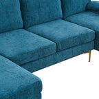 U-förmiges modulares Sofa für 4 Personen für den Innenbereich