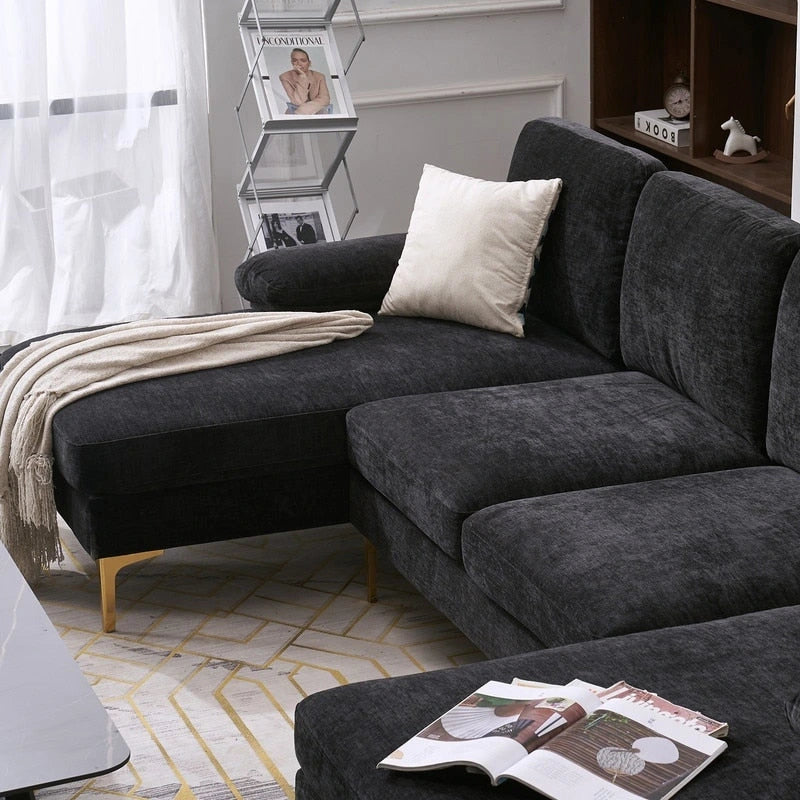 U-förmiges modulares Sofa für 4 Personen für den Innenbereich