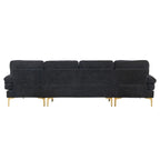 U-förmiges modulares Sofa für 4 Personen für den Innenbereich