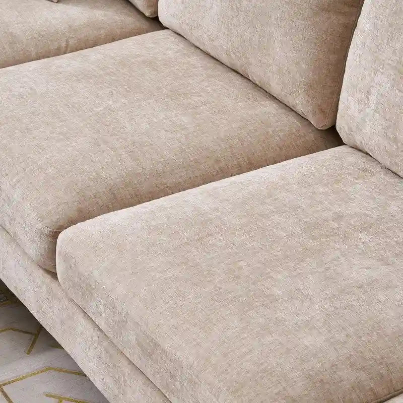 U-förmiges modulares Sofa für 4 Personen für den Innenbereich