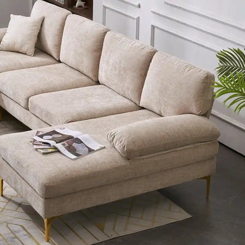 U-förmiges modulares Sofa für 4 Personen für den Innenbereich