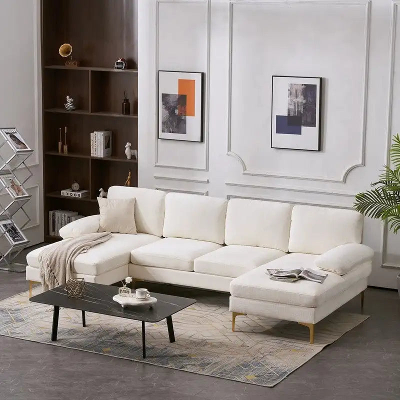 U-förmiges modulares Sofa für 4 Personen für den Innenbereich