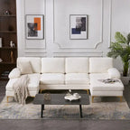 U-förmiges modulares Sofa für 4 Personen für den Innenbereich