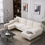 U-förmiges modulares Sofa für 4 Personen für den Innenbereich