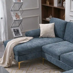 U-förmiges modulares Sofa für 4 Personen für den Innenbereich