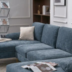 U-förmiges modulares Sofa für 4 Personen für den Innenbereich
