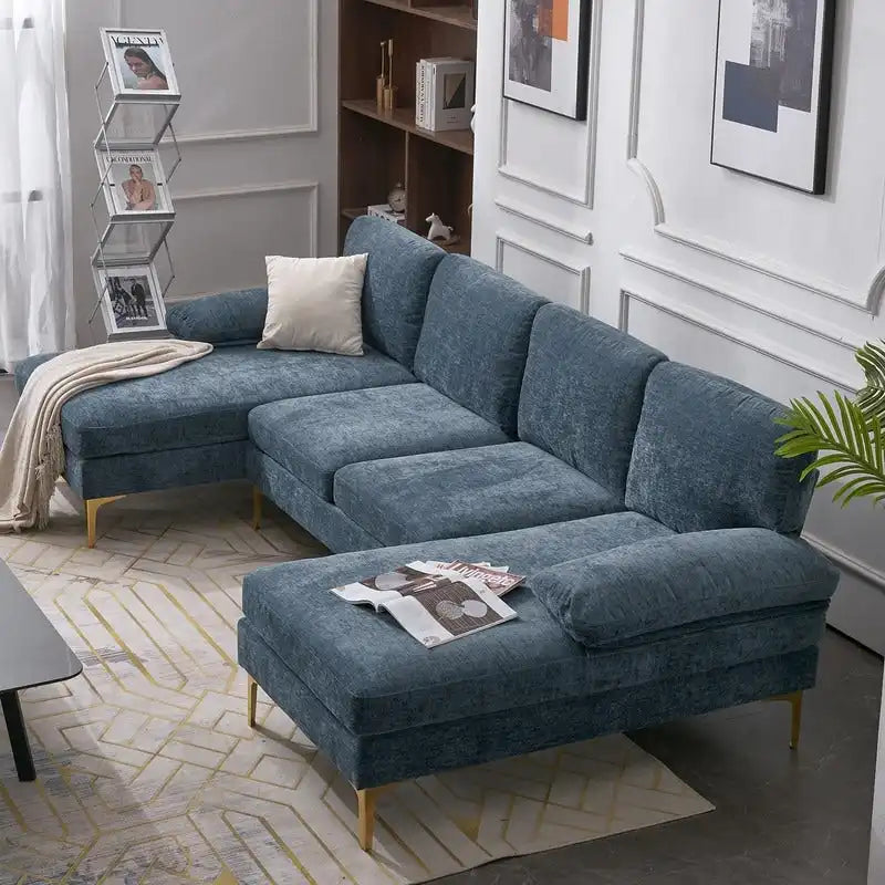 U-förmiges modulares Sofa für 4 Personen für den Innenbereich