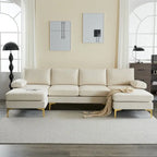 U-förmiges modulares Sofa für 4 Personen für den Innenbereich