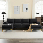 U-förmiges modulares Sofa für 4 Personen für den Innenbereich