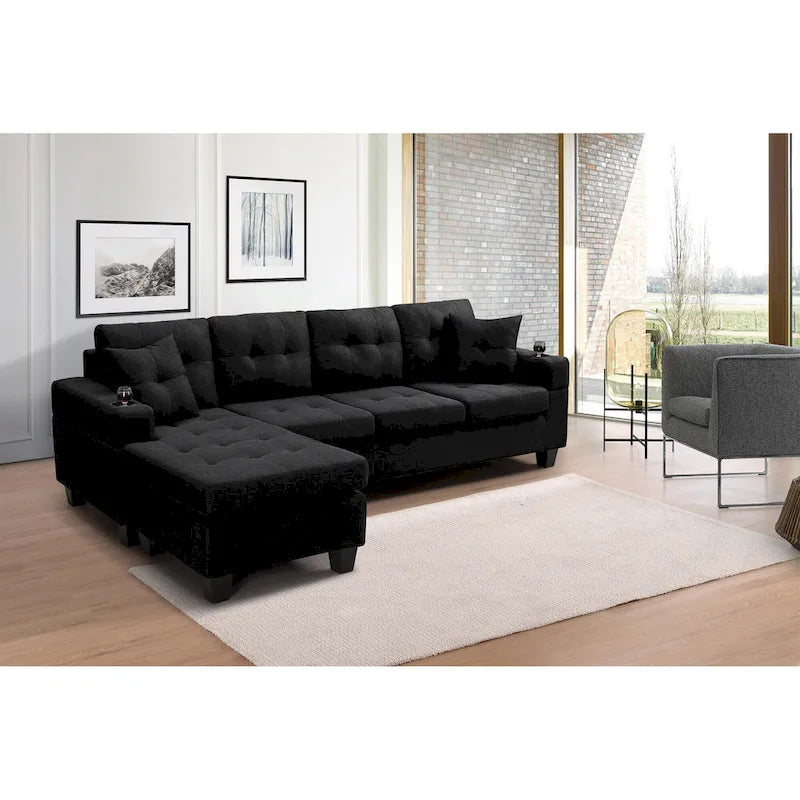 Modernes Ecksofa mit umstellbarer Récamiere