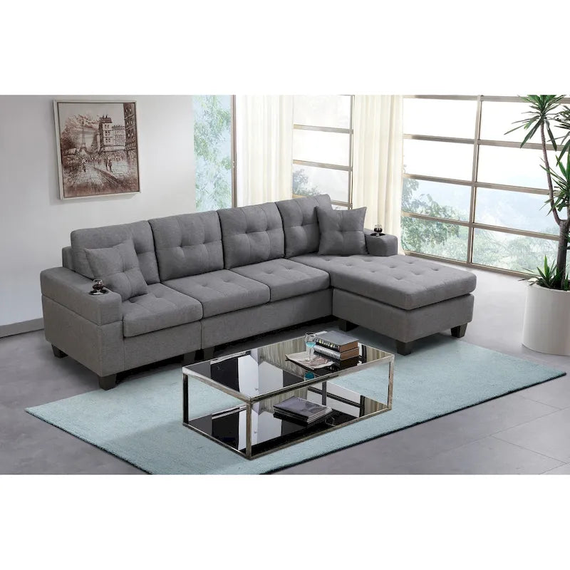 Modernes Ecksofa mit umstellbarer Récamiere