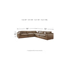 Signature Design by Ashley Emilia mittelbraunes 5-teiliges Sektionalsofa – 132B x 132T x 36H