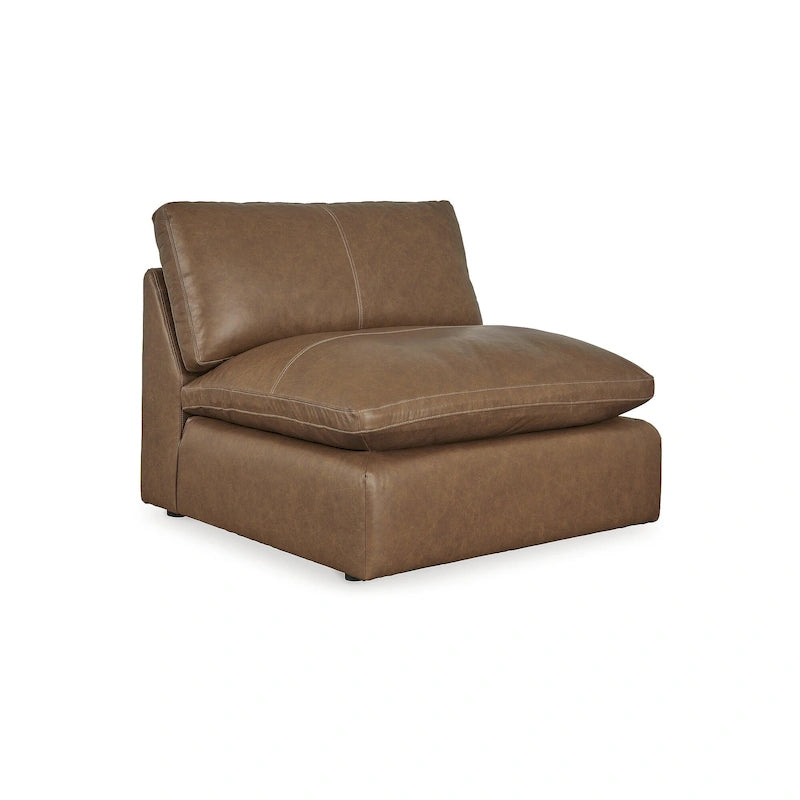 Signature Design by Ashley Emilia mittelbraunes 5-teiliges Sektionalsofa – 132B x 132T x 36H