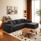 HOOOWOOO Modernes, minimalistisches Ecksofa, modulares Cord-Sofa für das Wohnzimmer