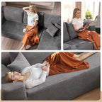 HOOOWOOO Modernes, minimalistisches Ecksofa, modulares Cord-Sofa für das Wohnzimmer
