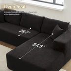 HOOOWOOO Modernes, minimalistisches Ecksofa, modulares Cord-Sofa für das Wohnzimmer