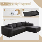 HOOOWOOO Modernes, minimalistisches Ecksofa, modulares Cord-Sofa für das Wohnzimmer