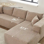 HOOOWOOO Modernes, minimalistisches Ecksofa, modulares Cord-Sofa für das Wohnzimmer