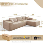 HOOOWOOO Modernes, minimalistisches Ecksofa, modulares Cord-Sofa für das Wohnzimmer