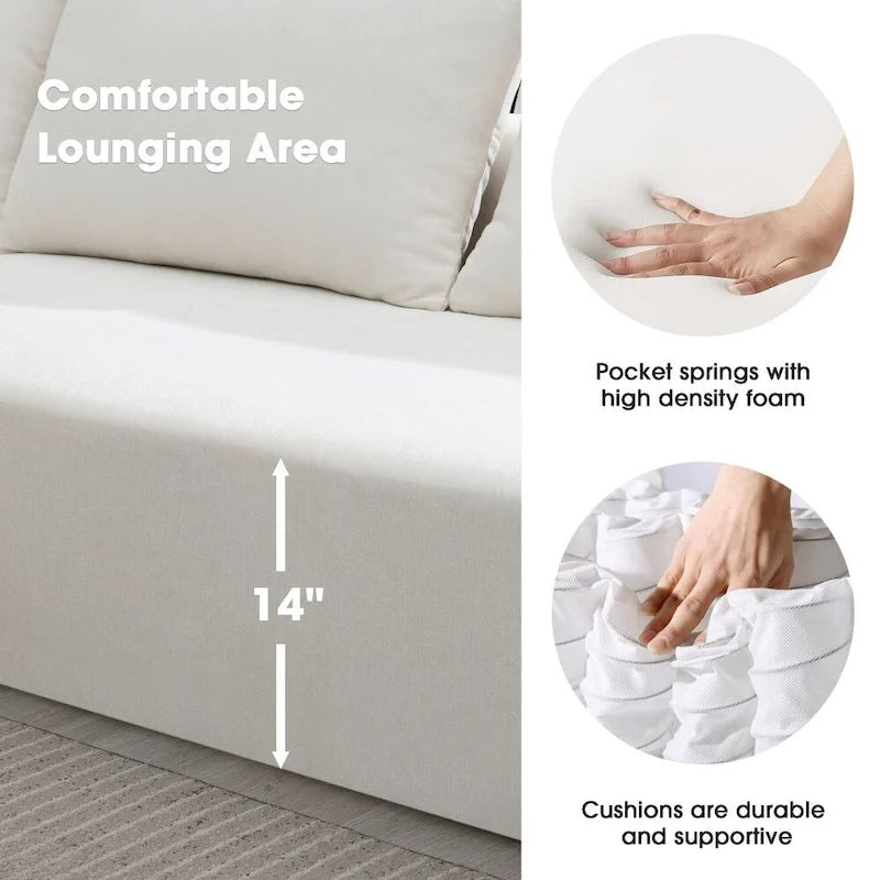 109x68 Modulares Sektionssofa-Set für das Wohnzimmer, Sofa im modernen minimalistischen Stil, Polster-Schlafsofa