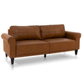 Costway Modernes 3-Sitzer Sofa aus PU-Leder 81,5 mit 2 Rückenlehnen – Details anzeigen