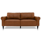 Costway Modernes 3-Sitzer Sofa aus PU-Leder 81,5 mit 2 Rückenlehnen – Details anzeigen