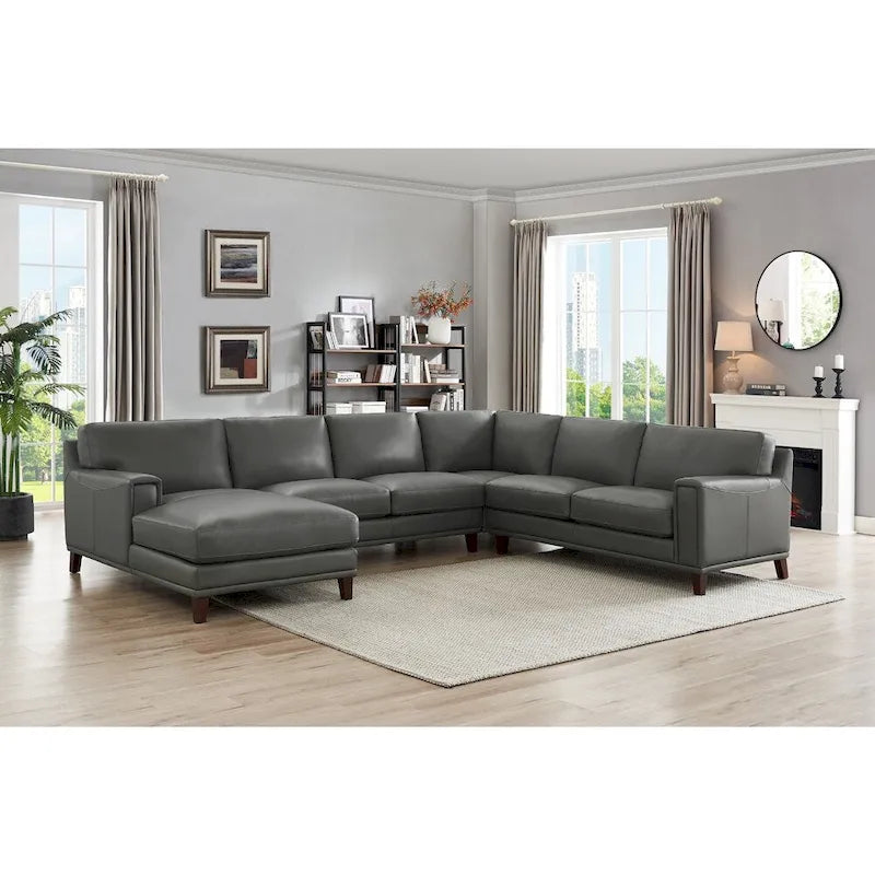 Hydeline Hayward Ecksofa mit Récamiere aus Top-Grain-Leder