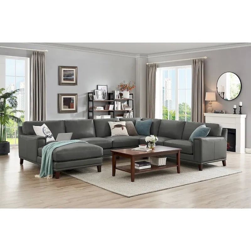 Hydeline Hayward Ecksofa mit Récamiere aus Top-Grain-Leder