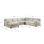 Hydeline Hayward Ecksofa mit Récamiere aus Top-Grain-Leder