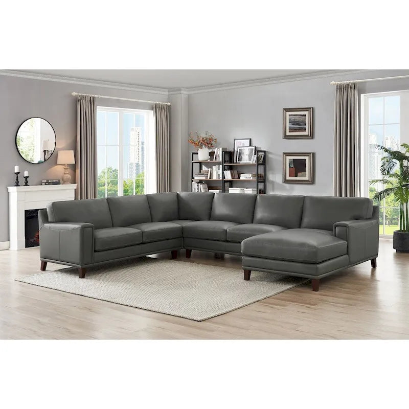 Hydeline Hayward Ecksofa mit Récamiere aus Top-Grain-Leder