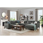 Hydeline Hayward Ecksofa mit Récamiere aus Top-Grain-Leder
