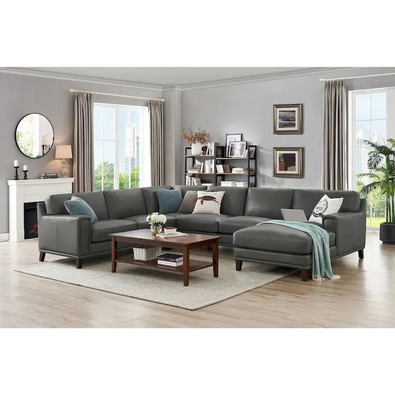 Hydeline Hayward Ecksofa mit Récamiere aus Top-Grain-Leder