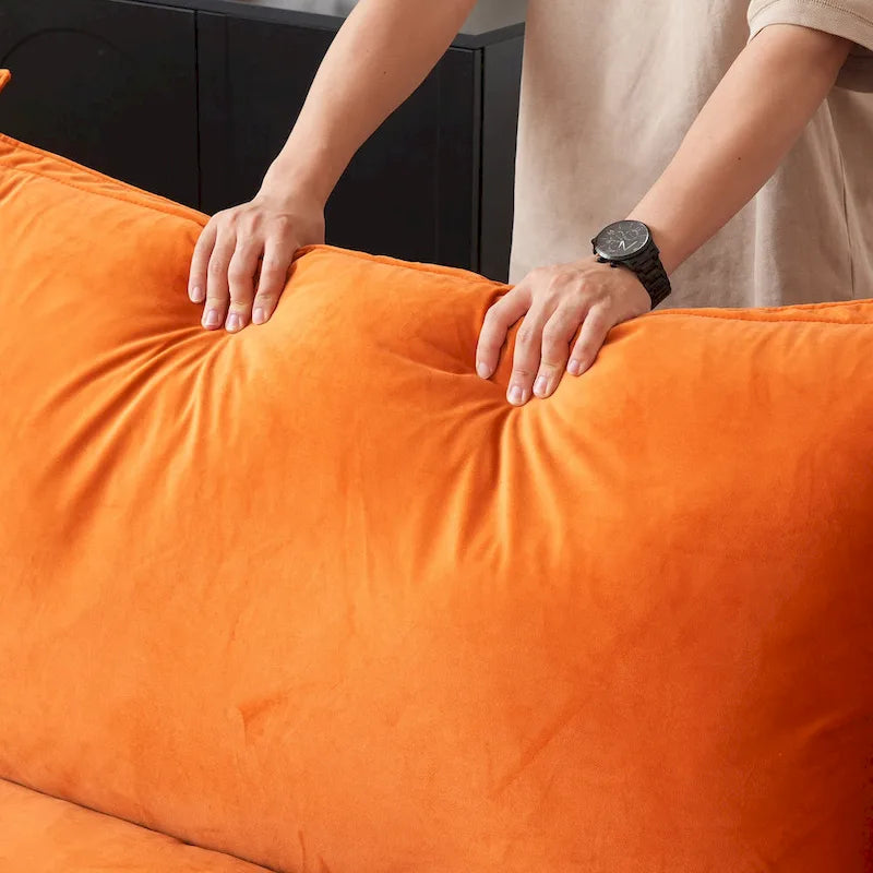 U-förmiges Sofa für Wohnzimmer, umbaubares Ecksofa, modulares Sofa mit Hockern für Wohnzimmer