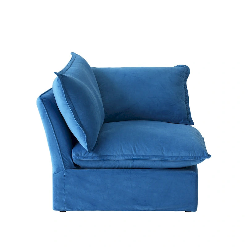 U-förmiges Sofa für Wohnzimmer, umbaubares Ecksofa, modulares Sofa mit Hockern für Wohnzimmer