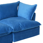 U-förmiges Sofa für Wohnzimmer, umbaubares Ecksofa, modulares Sofa mit Hockern für Wohnzimmer