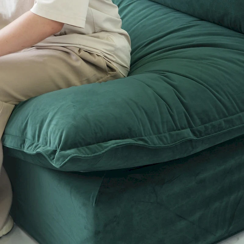 U-förmiges Sofa für Wohnzimmer, umbaubares Ecksofa, modulares Sofa mit Hockern für Wohnzimmer