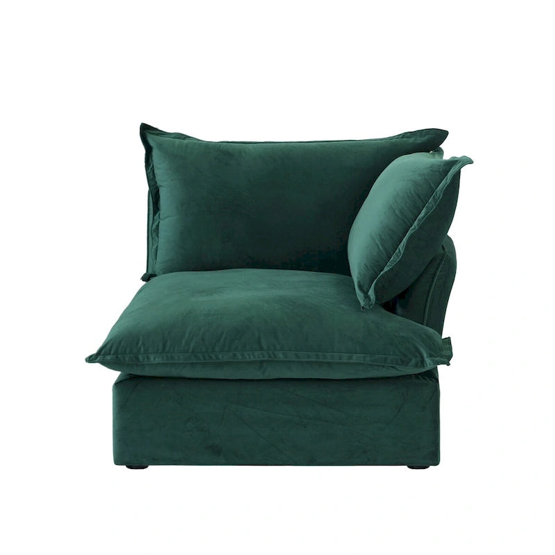 L-förmige Sektionssofas, Tiefe Sektionscouch mit Chaise Ottoman, Moderne gemütliche modulare Sektionssofas