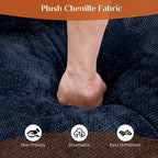 Ouyessir Sofagarnitur mit U-förmigem Sektionssofa aus weichem Chenille-Stoff mit zweilagigem Kissen