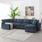 U-förmiges Schlafsofa mit Ottomane