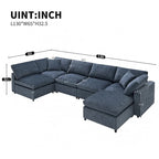 U-förmiges Schlafsofa mit Ottomane