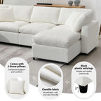 U-förmiges Schlafsofa mit Ottomane