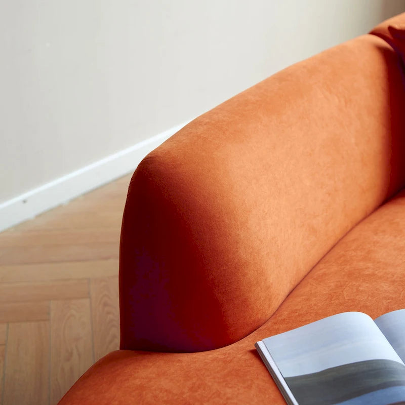 132,3 Zoll großes halbmondförmiges, geschwungenes Sektionalsofa