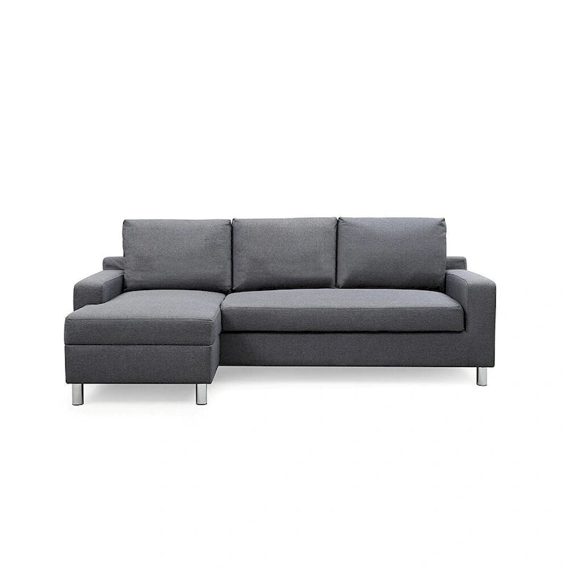 US Pride Furniture Hampton Ecksofa mit Schlaffunktion, Leinen, linke Seite