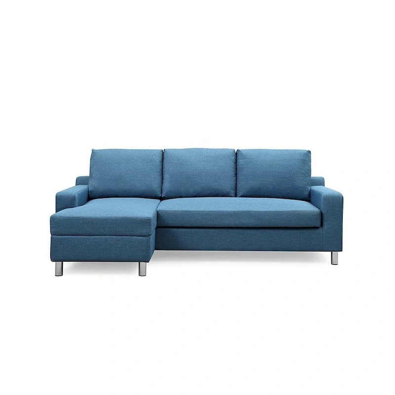 US Pride Furniture Hampton Ecksofa mit Schlaffunktion, Leinen, linke Seite