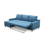US Pride Furniture Hampton Ecksofa mit Schlaffunktion, Leinen, linke Seite